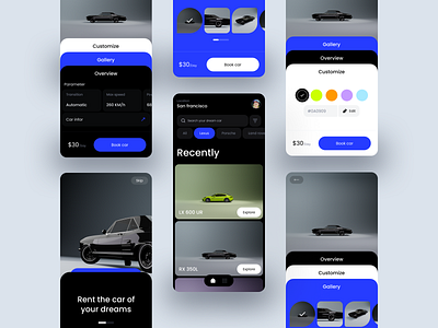 Car Rental App Concept animation app booking app car rental app clean concept driver minimal mobile ui rent rent car rental car rental company rental service ui ui design