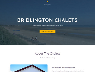 One Page Website - Bridlington Chalets design hero image logo one page one page design one page site one page website one pager web web design