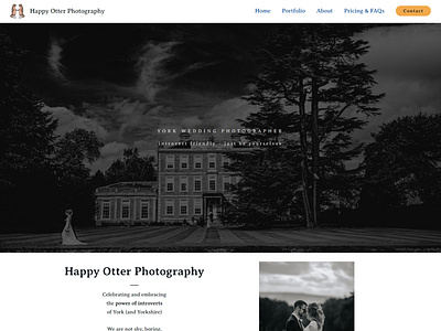 Wedding photographer - website design