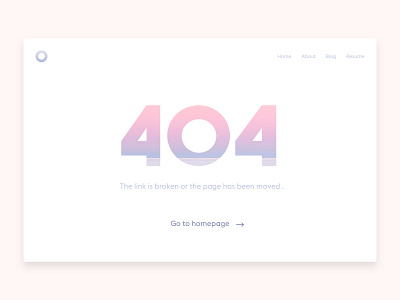 404 Error Page - Daily UI 008