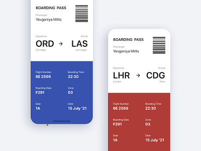 Boarding Pass- Daily UI 024