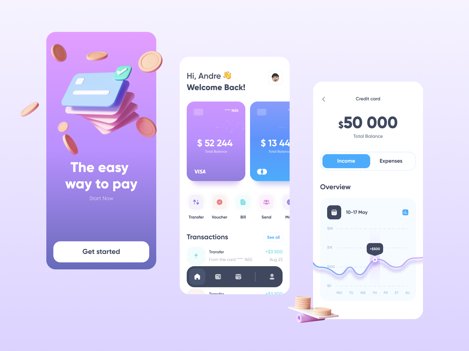 Online banking - Mobile App by Dima Uss on Dribbble