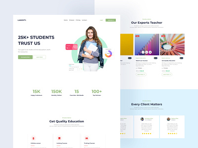 Educational Landing Page Design in Figma