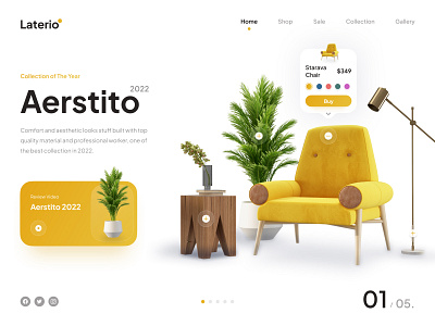 Interior landing page design