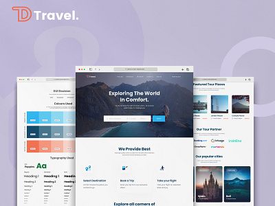Travel Agency Landing Page Design adventure agency explore home page journey landingpage tourism travel travel landing page traveling uiux vacation web page
