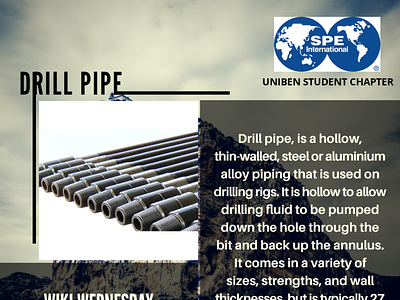 A Social Media post design about drill pipes