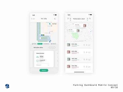 Smart Parking Dasboard Mobile - Concept