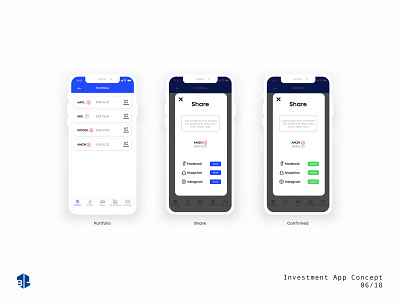 Fractional Investment App Concept app app design app ui design mobile mobile ui typography ui ux