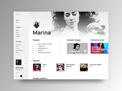 Music Player Desktop UI