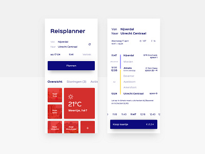 Train Planner App interface ns app planner railways reisplanner route ticket timeline train travel travel app