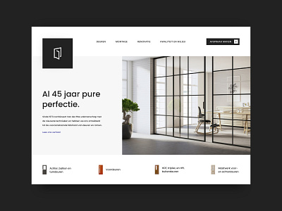 Van der Plas website category deuren doors interface landing page vanderplas webdesign