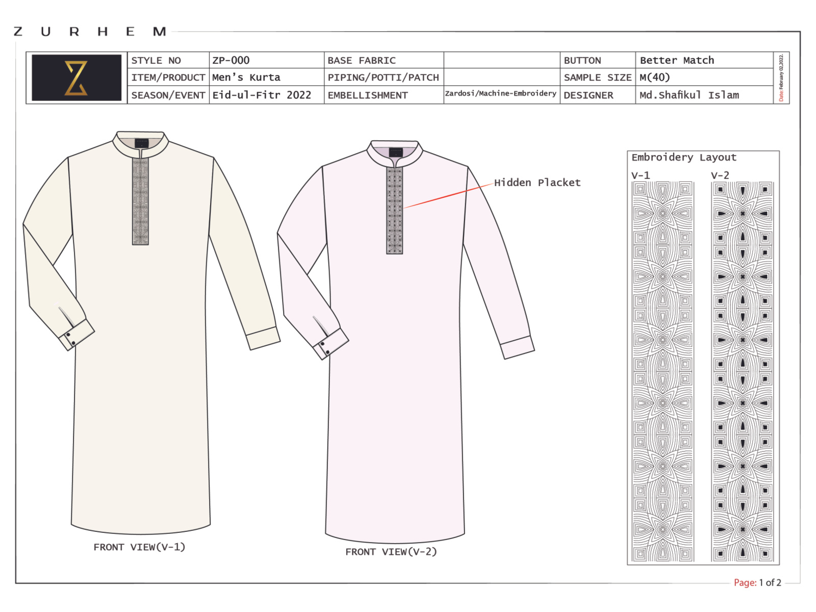 Mens Kurtapanjabidesign By Md Shafikul Islam On Dribbble