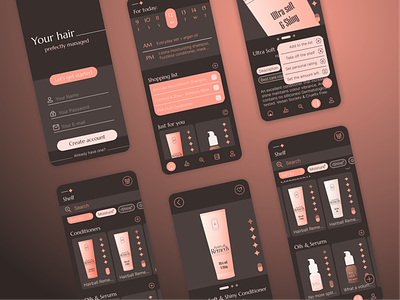 Hair Care Mobile App Concept