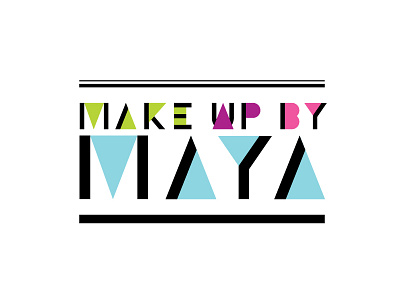 Make Up By Maya colorful geometric logo