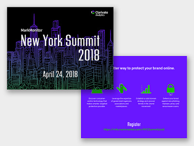 New York Summit Flyer event design event identity print