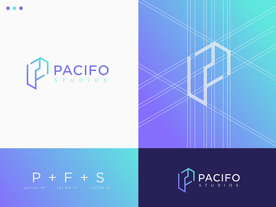 Pacifo Studios - Logo design company design elegant filmmaking flat gradient graphicdesign logodesign modern studio website wordmark