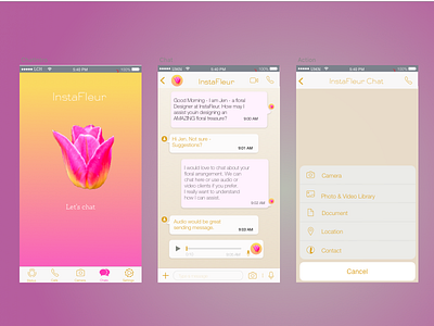 Chatbot Client - Daily UI #012 app design interactive design mobile design uiux