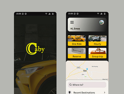 Cab company app app branding design logo ui ui ux ux