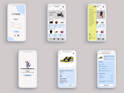 E-commerce mobile app ui