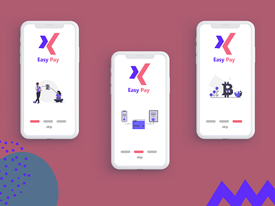 Easy pay Onboarding Screen animation appui banner branding design graphic design illustration landingpage logo mobile ui onboarding poster ui ui design uiux