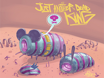 Just Another Dead King apple dead dimitrov erase georgi illustration just king worm