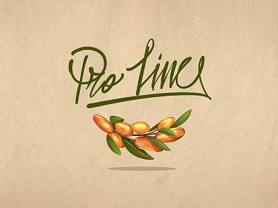 Pro Line apple bulgarian commission company design fresh line logo organic original pro retro