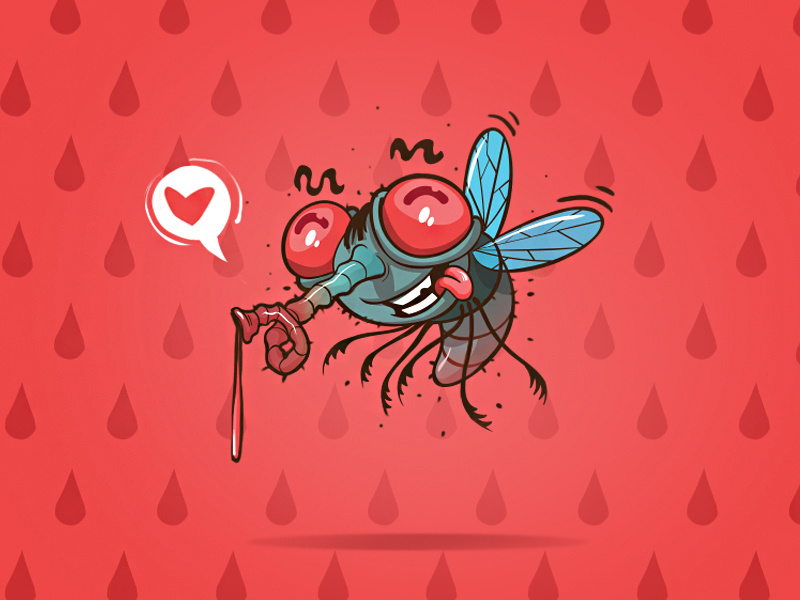 mosquito fair blood red stop home house clean control insects illustration logo mosquito