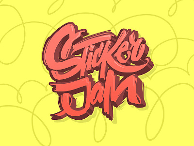 Sticker Jam art print california caligraffiti caligraphy cartoon eraser four plus fresh georgi dimitrov graffiti graffiti digital icons logo design red sticker jam street font tshirt art typography uk yellow kid