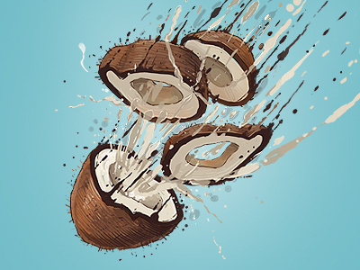 Coconut Bomb apple art banana behance bomb coconut dimitrov dribble erase featured georgi illustration show