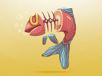 Fresh Fish apple art design dimitrov erase fish fresh georgi graffiti illustration logo love story water