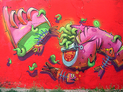 Blop,blop 2012 apple arsek art dimitrov erase four georgi graffiti huarte illustration jelio plus spain street wall