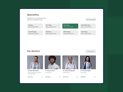 Family Clinic concept landing page design