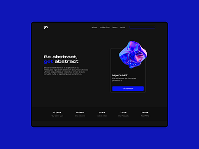 NFT Marketplace Website Concept, Hero section app branding design illustration logo typography ui ux