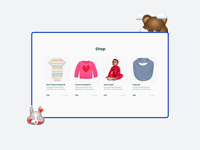 E-commerce Website, Baby shop app branding design illustration logo typography ui ux