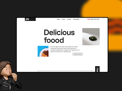 Food, Restaurant Landing page