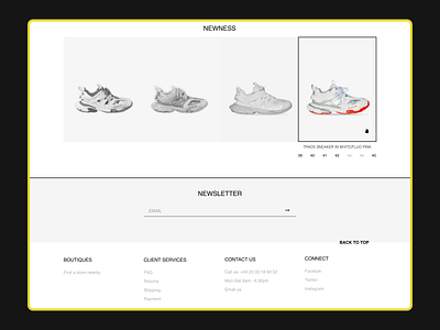 Redesign concept of Balenciaga website design typography ui ux