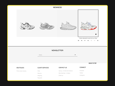 Redesign concept of Balenciaga website