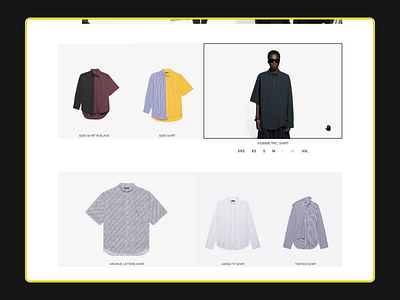 Redesign concept of Balenciaga website design typography ui ux