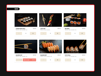 Sushi Restaurant Website Design app design typography ui ux