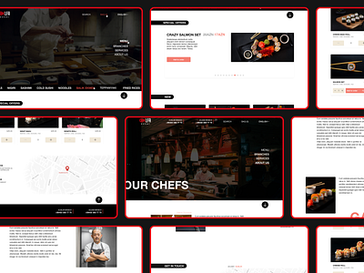 Sushi Restaurant Website Design app design typography ui ux