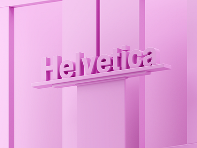 Helvetica 3d illustration