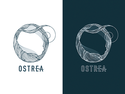 Ostrea Logo branding logo ostrea oyster wine bar