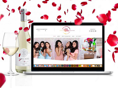 Iconic Wine Beauties brand branding mockup watercolor website wine