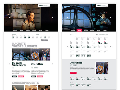 UX/UI design for Theater Morgenstern