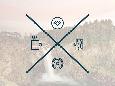 Twin Peaks. coffee design donut icons illustration minimal overlay twin peaks