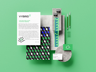 VYBRID STATIONARY branding design graphic design illustration logo typography ui vector