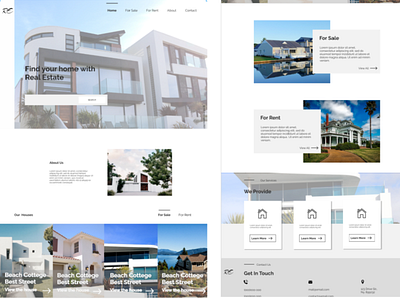 real estate design landing design landingpage minimalist real estate realestate ui web design webdesign