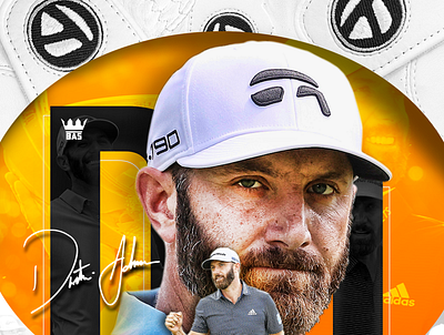 Dustin Johnson BY BAS golf golfer graphic design pga sport