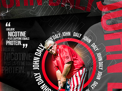 John Daly BY BAS golf golfer graphic design pga sport