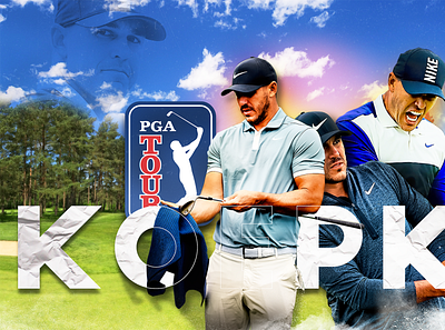 KOEPKA Social Media Design byBAS design golf golfer graphicdesign pga sport